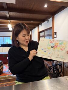 楽しかった〜12/20 私の木を描きましょう (1日3時間クリスマスケーキとお茶のコー ス)  